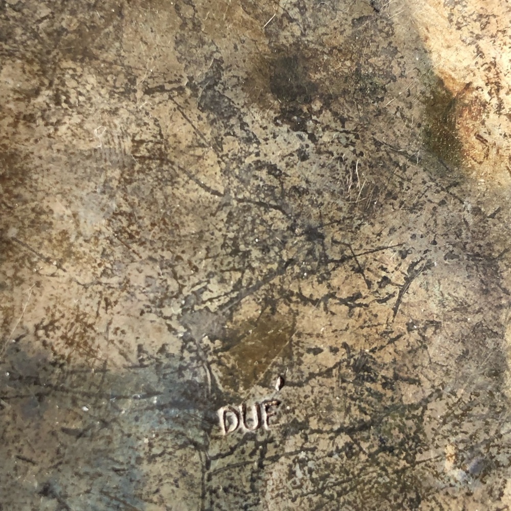 Vintage Native American Signed Navaho Sterling Silver Turquoise Nugget Pendant - Picture 4 of 11